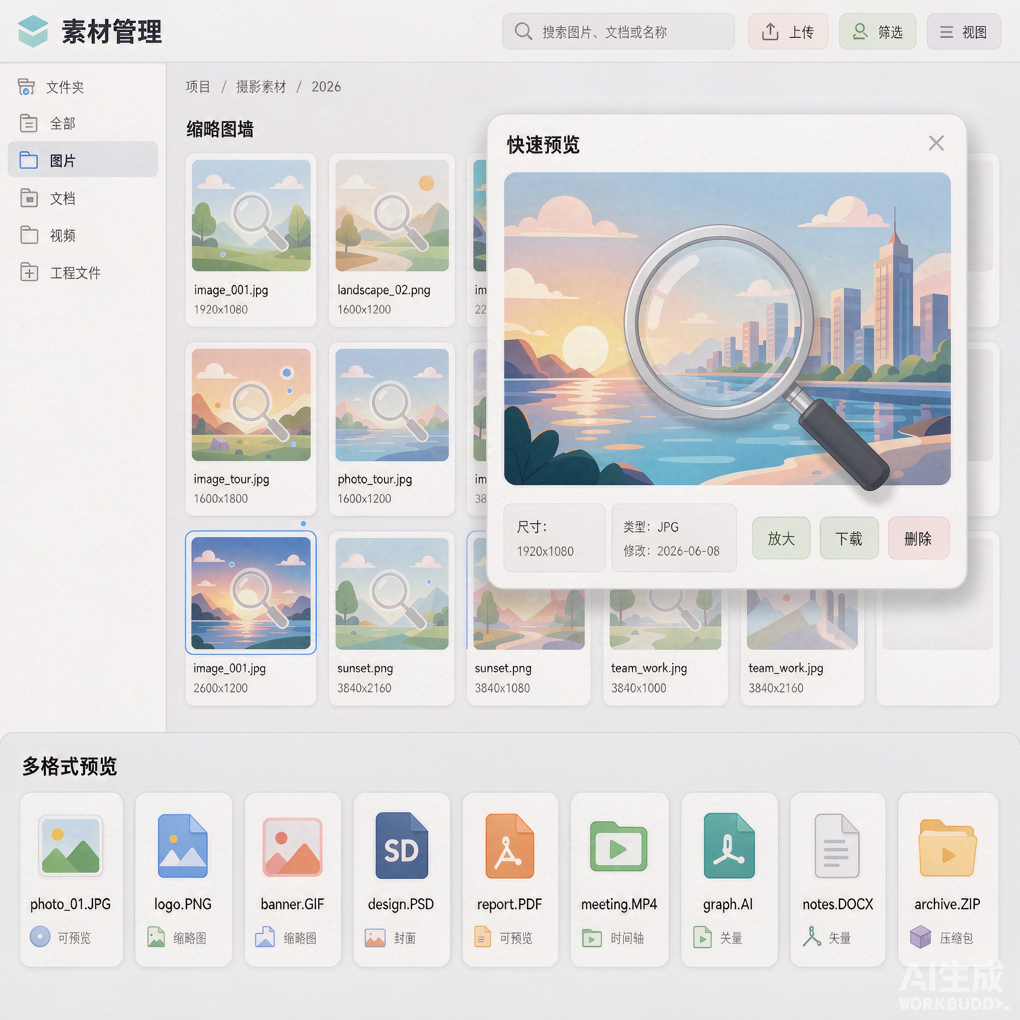 Adobe Bridge功能界面