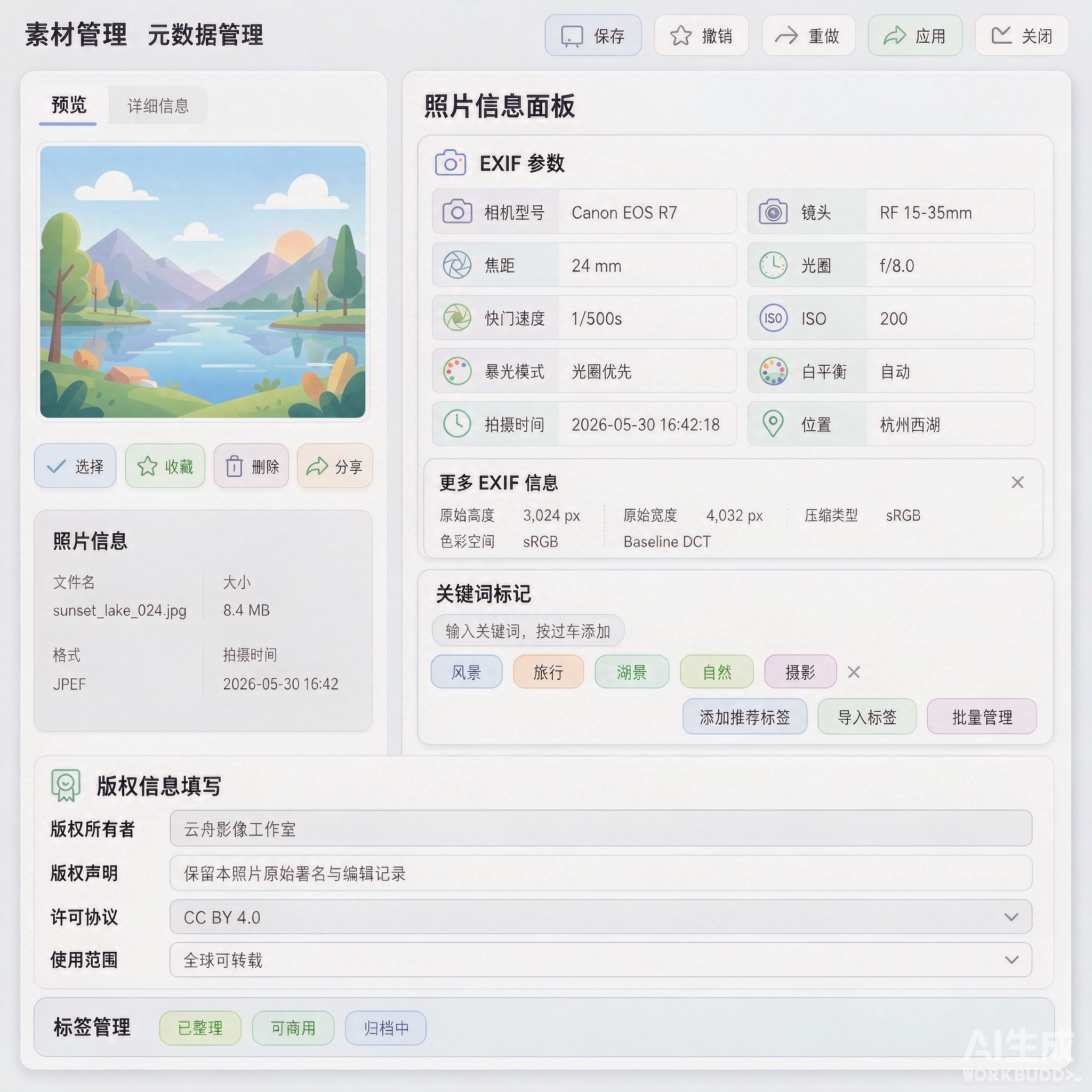 Adobe Bridge功能界面